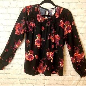 American rag fall floral long sleeve top